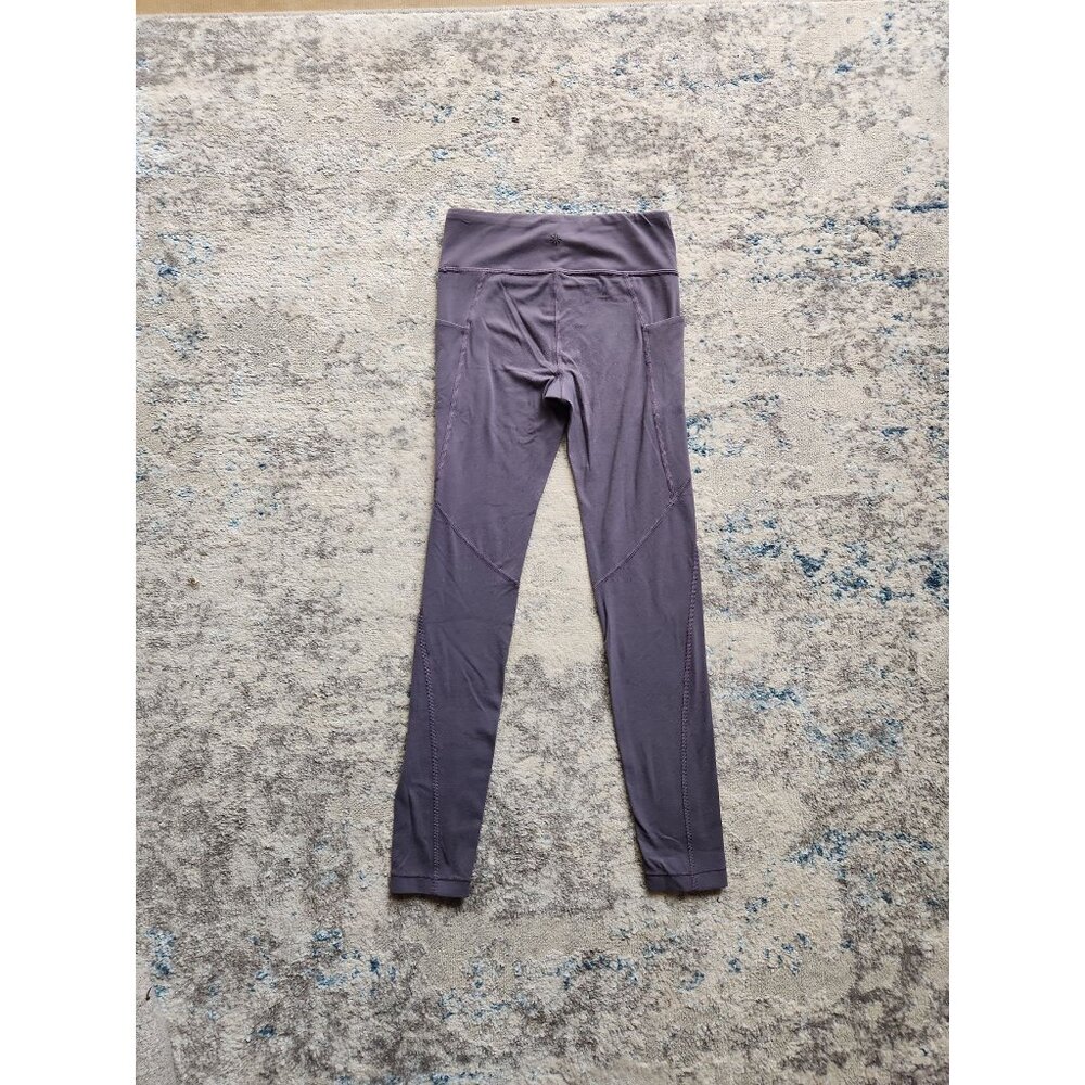Athleta Girl Size Large 12 High Rise Stash Your Treasures Tights Purple Athletic